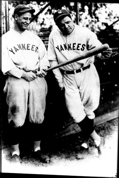1927-30 Babe Ruth Lou Gehrig New York Yankees "The Sporting News" Original 3" x 4" Black And White Negative (The Sporting News Collection/MEARS Auction LOA) 