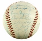 1960 Milwaukee Braves Team-Signed ONL (Giles) Baseball w/ 33 Sigs. Incl. Hank Aaron Eddie Mathews Spahn - JSA
