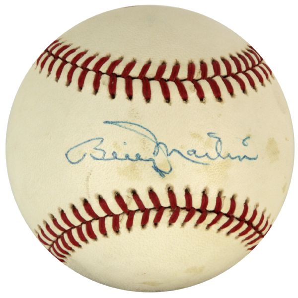 1985 Billy Martin New York Yankees Single Signed OAL (Brown) Baseball - JSA