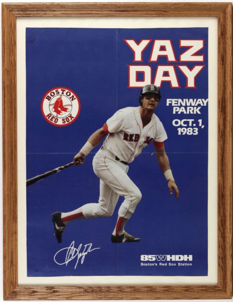 1983 Carl Yastrzemski Boston Red Sox Yaz Day Poster 17 1/2" x 23 1/2"