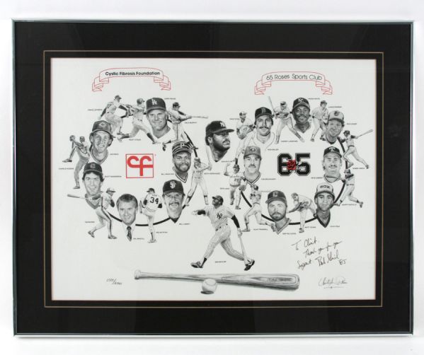 1985 Bobby Grich Cystic Fibrosis - 65 Roses Sports Club 1500/2500 Autographed Litho (JSA)