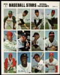1969 Baseball Stars Official Photostamps - Lot of 7 Sheets With Nolan Ryan Reggie Jackson Yaz