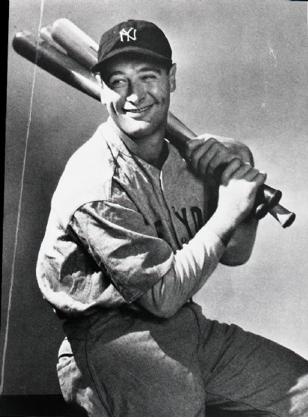 1931-39 Lou Gehrig New York Yankees "The Sporting News" Original 2.5" x 3.5" Black And White Negative (The Sporting News Collection/MEARS Auction LOA) 