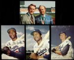 1971 Los Angeles Dodgers Ticketron Postcard - Lot of 20 With Schedule Backs Incl. Vin Scully Walt Alston Dick Allen Rare