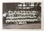 1955 Brooklyn Dodgers Team Card & 1950's Ebbets Field Postcard