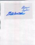 1957 stars Warren Spahn Eddie Matthews Milwaukee Braves Signed Plastic 4" x 7" Transparency - JSA