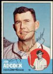 1963 Joe Adcock Milwaukee Braves Signed Topps Card - JSA 