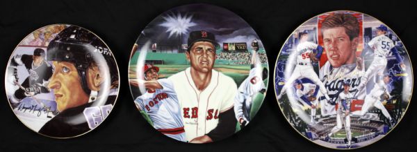 1980s to 90s Lot of 18 Plates w/ Mickey Mantle Wayne Gretzky