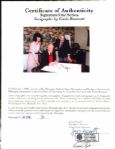 1994 Joe DiMaggio New York Yankees Carlo Beninato Serigraph Print Signed by DiMaggio in Perfect Gold Paint Pen 4/10 Vaulted Until 2006 With Photo From Signing
