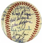 1984 Detroit Tigers Team Signed OAL (Brown) Baseball World Series Champions w/ 28 Sigs. Incl. Sparky Anderson - JSA 