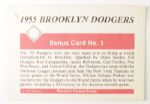 1955 Brooklyn Dodgers Team Card & 1950's Ebbets Field Postcard