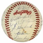 1982 St. Louis Cardinals Team Signed World Series Baseball w/ 27 Sigs. Incl. Darrell Porter Ozzie Smith - JSA 