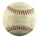 1963 Milwaukee Braves Team Signed ONL (Giles) Baseball w/ 33 Sigs. Incl. Hank & Tommie Aaron Bob Uecker Spahn Mathews - JSA 