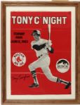 1983 Tony Conigliaro Boston Red Sox Tony C Night Poster - 17 1/2" x 23"