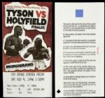 1997 Mike Tyson vs. Evander Holyfield Ear Bite Fight Two Tickets to Tyson vs. Holyfield I & Scorecards