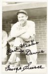 George Susce Cleveland Indians Signed Postcard - JSA