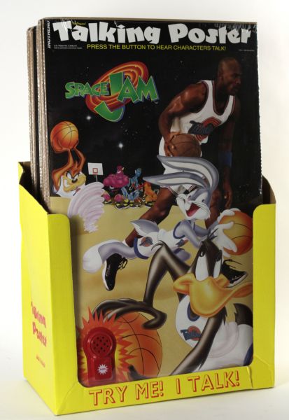 1996 Michael Jordan Chicago Bulls Space Jam 20 1/4" x 33" Talking Poster - Lot of 25