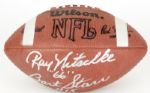 1990s Ray Nitschke & Bart Starr Green Bay Packers Signed Football - JSA 