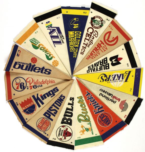 1960s to 70s NBA & College Mini Pennants 