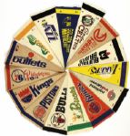 1960s to 70s NBA & College Mini Pennants 