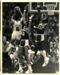 1982-83 Lakers vs. Sixers in NBA Finals - Jabbar Erving Malone "The Sporting News Collection Archives" Original 8" x 10" Photo (Sporting News Collection Hologram/MEARS Photo LOA) - Lot of 10