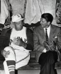 1968-69 Joe DiMaggio Ronald Reagan Oakland Athletics "The Sporting News" Original 3" x 3.75" Black And White Negative (The Sporting News Collection/MEARS Auction LOA) 