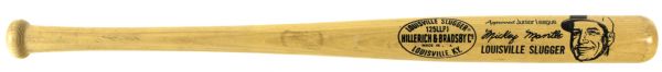 1960s Blazing Un-improvable Mickey Mantle Louisville Slugger 28" Junior League Decal Bat - Finest Example in the Hobby!
