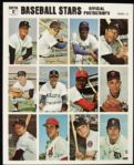 1969 Baseball Stars Official Photostamps - Lot of 7 Sheets With Nolan Ryan Reggie Jackson Yaz