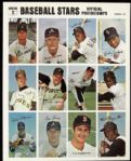 1969 Baseball Stars Official Photostamps - Lot of 7 Sheets With Nolan Ryan Reggie Jackson Yaz