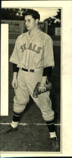 1937-39 Dom DiMaggio San Francisco Seals PCL "The Sporting News Collection Archives" Original Photo (Sporting News Collection Hologram/MEARS Photo LOA)