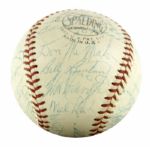 1960 Milwaukee Braves Team-Signed ONL (Giles) Baseball w/ 33 Sigs. Incl. Hank Aaron Eddie Mathews Spahn - JSA