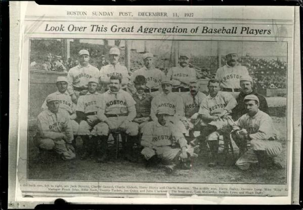 1892-1935 Bobbie Lowe Boston Beaneaters "The Sporting News Collection Archives" Original Photos/1930s Print (Sporting News Collection Hologram/MEARS Photo LOA) - Lot of 2