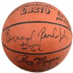 1983-85 Depaul University Team Signed Basketball w/ Ray Meyer - MEARS