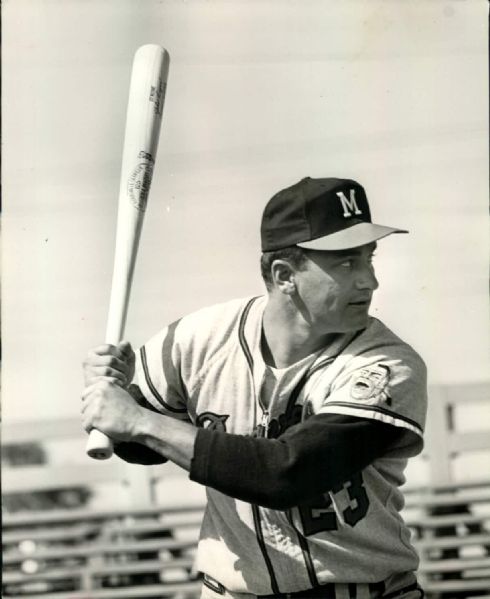 1957-61 Johnny Logan Milwaukee Braves Original 8" x 10" Photo - Lot of 4 (Sporting News Collection Hologram/MEARS Photo LOA)"