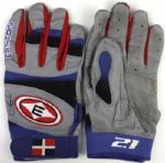 2007 Sammy Sosa Texas Rangers Game Worn Easton Batting Gloves (2 pairs) - MEARS LOA