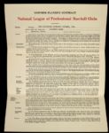 1952 Ted Wilkes Pittsburgh Pirates Signed Contract, Also Signed by Branch Rickey - JSA 