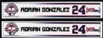 2004 Adrian Gonzalez Texas Rangers Opening Day Locker Room Nameplate - Lot of 2 From Rookie Season