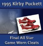 1995 Kirby Puckett Minnesota Twins Game Worn All Star Shoes From Final All Star Game (MEARS LOA)