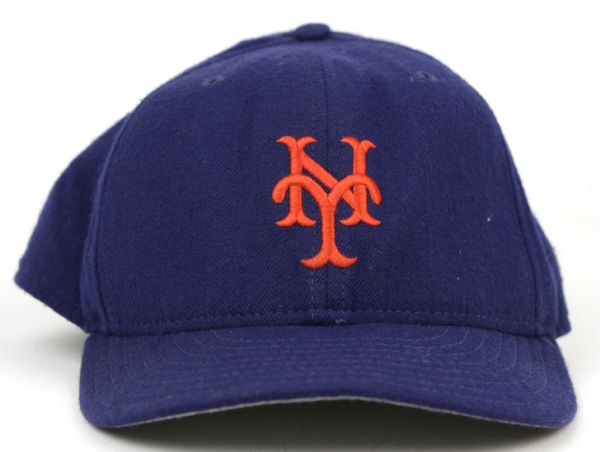 1995-96 New York Mets Game Worn Cap Bobby Valentine - Damon Buford - MEARS LOA 