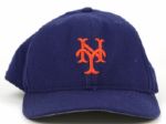 1995-96 New York Mets Game Worn Cap Bobby Valentine - Damon Buford - MEARS LOA 