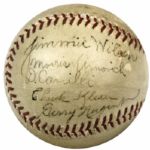 1936-37 Philadelphia Phillies Multi Signed ONL (Frick) Baseball w/ 5 Sigs. Incl. Rare Chuck Klein - JSA 