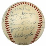 1949 St. Louis Cardinals Team Signed ONL (Frick) Baseball w/ 21 Sigs. Incl. Stan Musial From Ted Wilks Estate - JSA