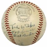 1949 St. Louis Cardinals Team Signed ONL (Frick) Baseball w/ 21 Sigs. Incl. Stan Musial From Ted Wilks Estate - JSA