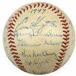 1949 St. Louis Cardinals Team Signed ONL (Frick) Baseball w/ 21 Sigs. Incl. Stan Musial From Ted Wilks Estate - JSA