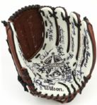 1995 All Star Game Signed Wilson Dual Fit System Glove w/ 29 Sigs. Incl. Cal Ripken Kirby Puckett - JSA 