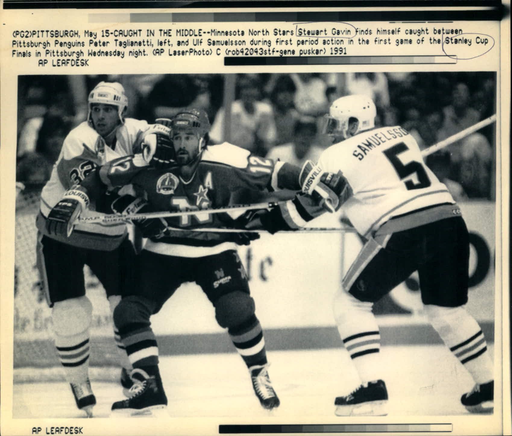 1991 Playoffs Minnesota North Stars Framed Print by B Bennett