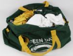 2000s Green Bay Packers Collection of Team-Issued Apparel - Game Used Equipment Bag Dri-Fit Shirts & Shorts