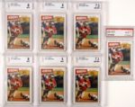 1987 Topps Jerry Rice #115 Lot of (48) including (7) PSA & BGS Graded Cards