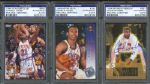 1991-97 Lot of 15 Signed Cards With Vinny Testaverde (3) Boomer Esiason - PSA Holder