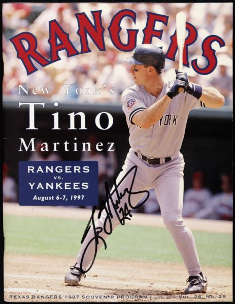 1997 Tino Martinez New York Yankees Signed Magazine - JSA 